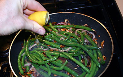 Green Bean Almondine Step 7 - Mostly Meatless Almost Vegetarian Recipes