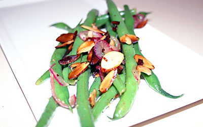 Green Bean Almondine FINAL - Mostly Meatless Almost Vegetarian Recipes