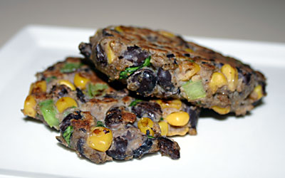 Blackbean and Corn Patties FINAL - Mostly Meatless Almost Vegetarian Recipes