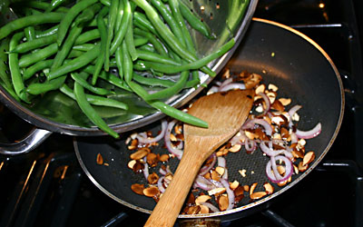 Green Bean Almondine Step 5 - Mostly Meatless Almost Vegetarian Recipes