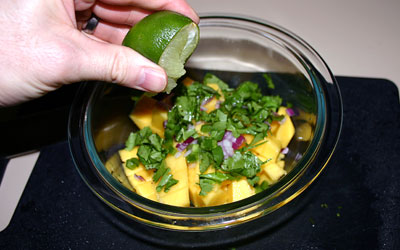 Mango Salsa Step 7 - Mostly Meatless Almost Vegetarian Recipes
