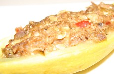 Stuffed Summer Squash - Mostly Meatless Almost Vegetarian Recipe