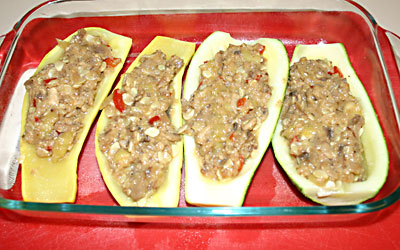 Stuffed Summer Squash Step 13 - Mostly Meatless Almost Vegetarian Recipes