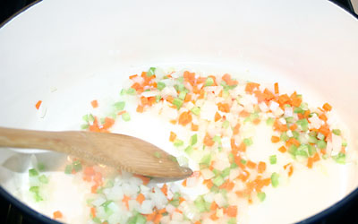 Tortilla Soup Step 1 - Mostly Meatless Almost Vegetarian Recipes