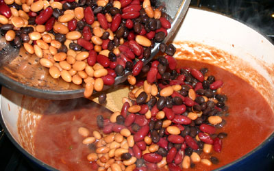 3 Bean Chili Step 7 - Mostly Meatless Almost Vegetarian Recipes