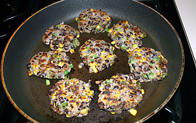 Blackbean and Corn Patties Step 10 - Mostly Meatless Almost Vegetarian Recipes